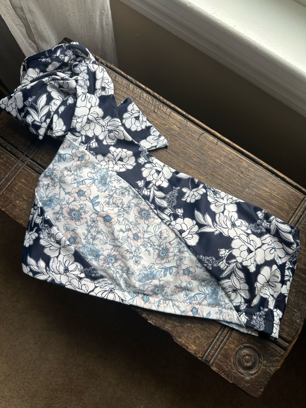 J. Crew • One-Shoulder Bikini Top in Magnolia Floral